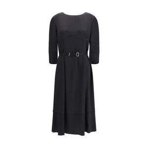 Prada Women Wool And Silk Midi Dress